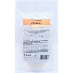 Pose med 500 g C-vitamin natriumaskorbat pulver.