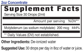 Eidon ionic minerals molybden