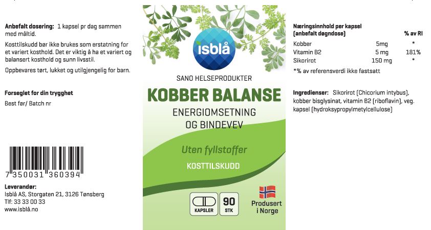Kobber Balanse - 90 veg. kapsler - Bilde 2