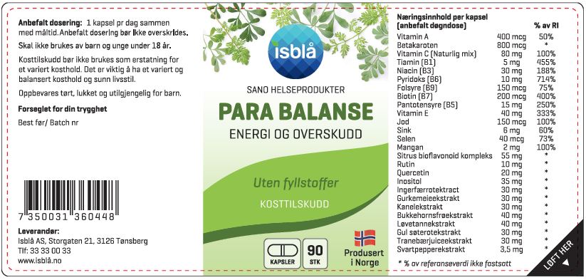 Para Balanse - 90 veg. kapsler - Bilde 2