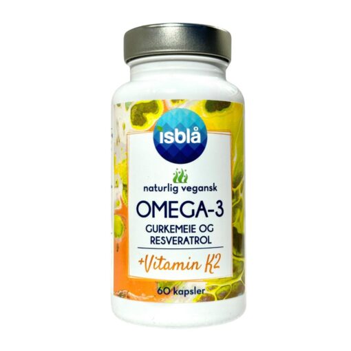 Isblå_Omega-3_gurkemeie_og_resveratrol_+_vitamin_K2__vegansk_naturlig__algeolje_60_kapsler