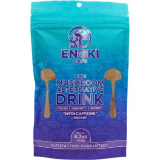 Boks med Enoki Café Turkis 4-i-1 soppkaffe med koffein (135 g)