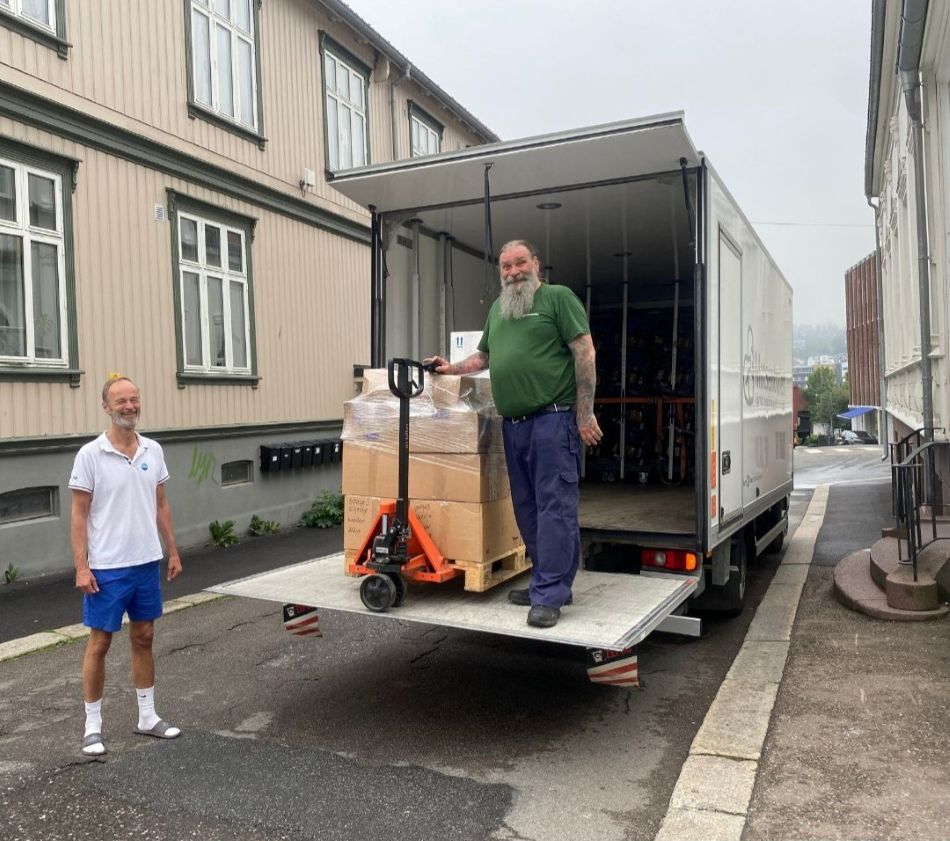 Jan Håkon fra Isblå og Ronny fra Matsentralen